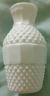 TheGudStuff: Vtg, Sm, White Milk Glass Vase, English Hobbnail Diamond Patt.  4"