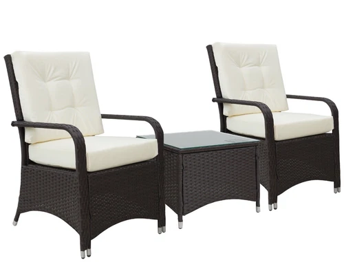 rattan garden furniture set 3 piece