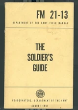 1961 Army Manual - "The Soldier's Guide" - Complete, no writing, etc. clean