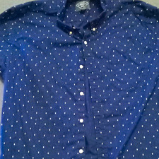 St John's Bay Men's Classic Fit Long Sleeve Geometric Button-Down Shirt 2XL Blue