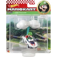 Hot Wheels Mario Kart: Luigi in P-Wing Kart with Cloud Glider