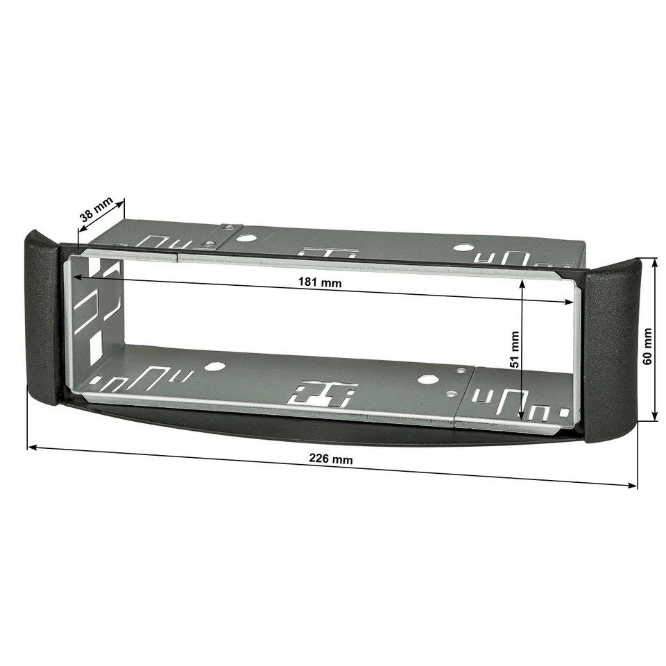 Radioblende passt für Smart fortwo 450 1998-2007 mit Metallschacht Einbaurahmen - Bild 2 von 4