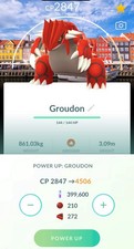 Pokemon Lv50 Non Shiny Groudon Denmark Background TRA-DE 3 Movesets Go Fest