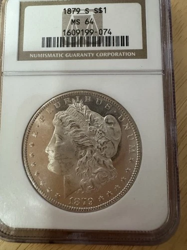 1879-S Morgan Silver Dollar $1 NGC MS64 Certified UNC San Francisco Mint