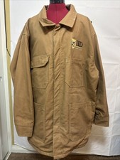 Bulwark Excel FR Flame Resistant Work Coat Men Size XL Brown