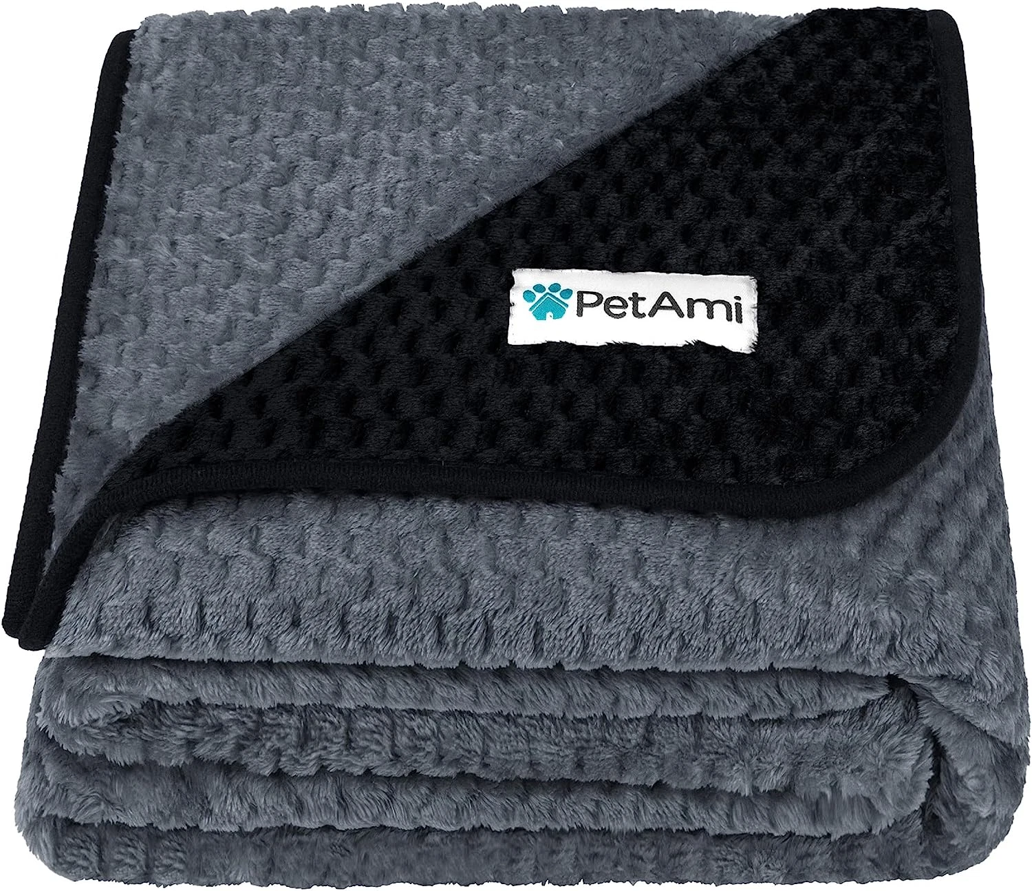 PETAMI 60X80 Waterproof Dog Blanket, Leakproof XL Pet Blanket for Large Dogs, Fu