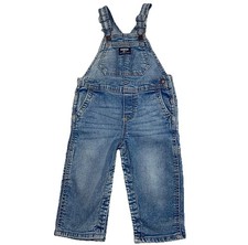 Oshkosh B'Gosh Overalls Boys Girls Size 18M 18 months Blue Vestbak Bib Vintage