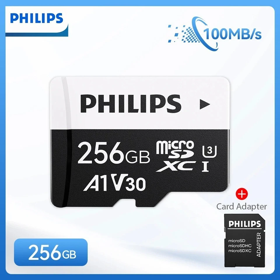 PHILIPS Original Micro sd card 64G 128G 256G Memory Card with Adapter - Image 2 of 4