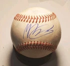 Autographed Baseball game used MOISES BALLESTEROS Chicago Cubs