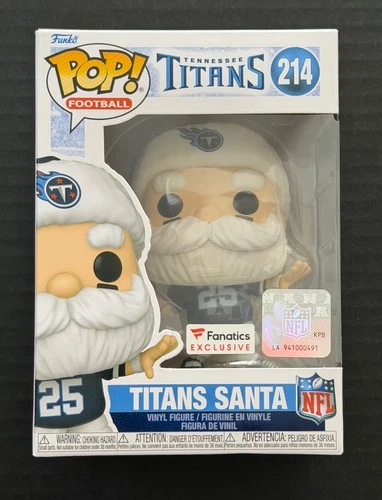Funko pop NFL Titans Santa #214 Fanatics exclusive W/PROTECTOR