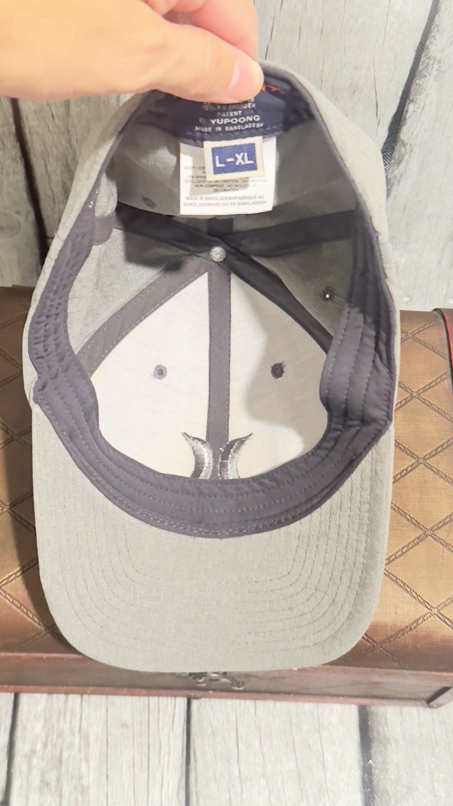 Hurley Icon Solid Hat Cap Flexfit Gray Fitted - image 4