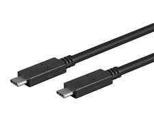 USB Type-C to Type-C 3.1 Gen 1 Cable - 5Gbps, 3A, 30AWG, 2 Meters 6.6 Feet Bla