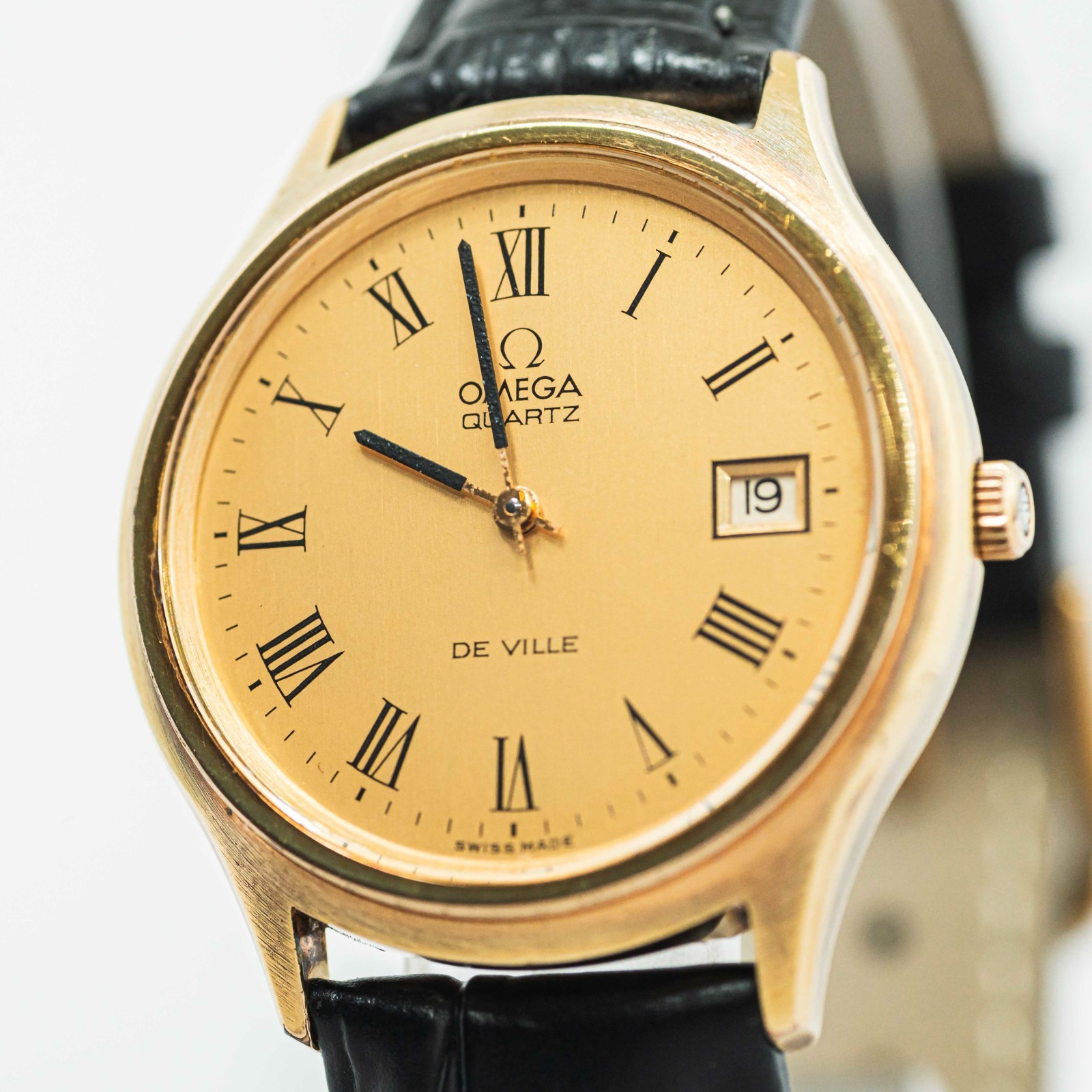 No Tariffs *N MINT* Vintage 1973 OMEGA De Ville Cal.1325 Qz Push Crown 35mm Mens