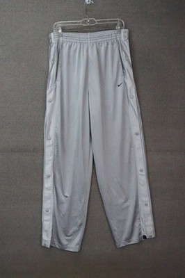 Nike Vintage 90s Satin Men XL Gray Breakaway Snap Track Pant Warmup Basketball