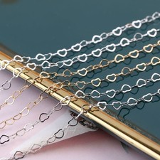 Women's Joined Open Love Hearts Link Chain Necklace Bracelet Adjustable