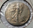1945-D Walking Liberty Half Dollar, 90% Silver VF Coin w/ Wonderful Toning