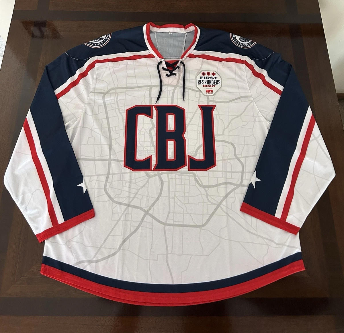 Maillot Hockey Vintage Columbus Blue Jackets LNH - Taille Jeune Large - Bleu