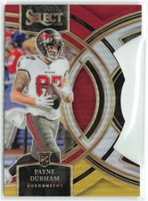 Payne Durham RC 2023 Panini Select Red and Yellow Prizms Die-Cut Premier Tampa