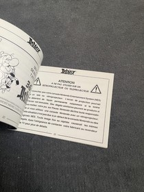 ₪PAS DE JEU₪ Notice Nintendo NES - Ast&eacute;rix - FRA