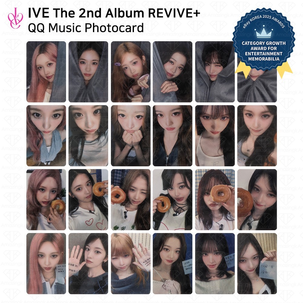 IVE REVIVE QQmusic トレカ 24枚 IVE 2nd Album REVIVE+ QQ Music Benefit Photocard | eBay