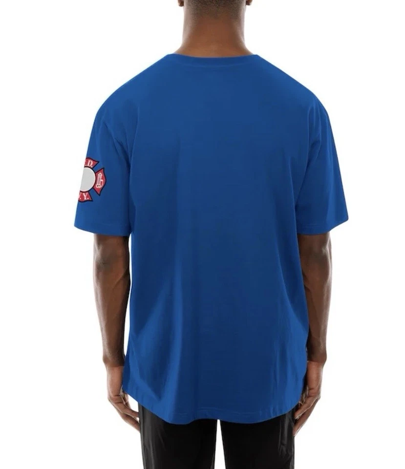 New Era New York Mets FDNY Exclusive Embroidered Patch Blue Tee Shirt 3XL NYPD - Image 3 of 4