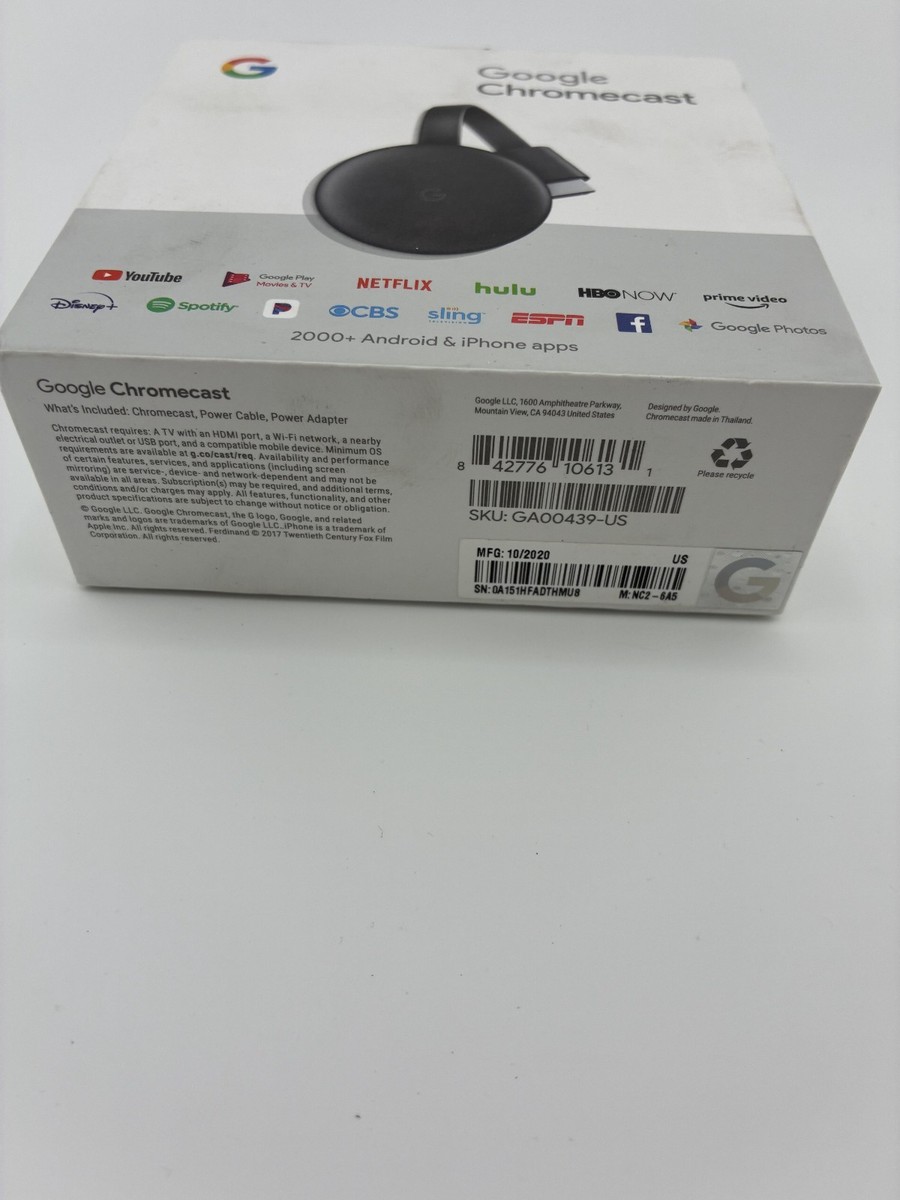 Google Chromecast Ultra 4K Streaming Media Player - Black (NC26A5D