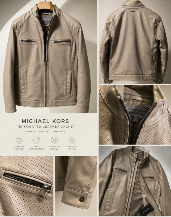新品タグ付】MICHAEL KORS MKジャカード ボンバー ジャケット M 