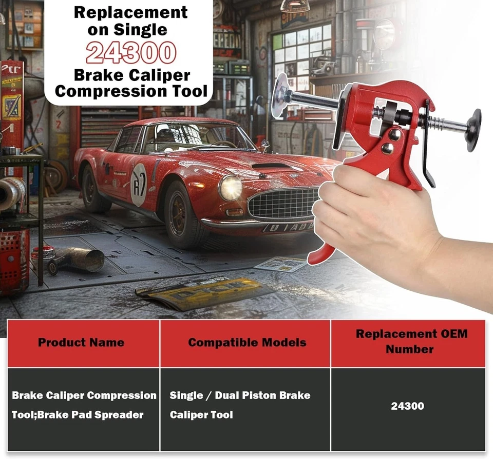 Esparcidor de pastillas de freno rápido, herramienta separadora de pastillas de freno de disco para pistón simple/doble Foto 2 de 4