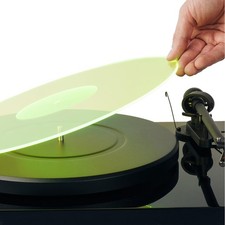 Hudson Hi-Fi Acrylic Turntable Mat   11.75  Anti-Static Radiant Lime