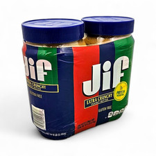 Jif Extra Crunchy Peanut Butter Jars, 48 oz - 2 Pack