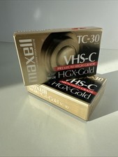 Lot of 2 - Maxell HGX-Gold TC-30 VHS-C Camcorder Video Cassette Tape New Sealed