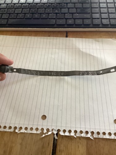 Antique 1800s Rare N.J. & PA Traction company unknown purpose metal band.Bracele - Foto 5 di 5