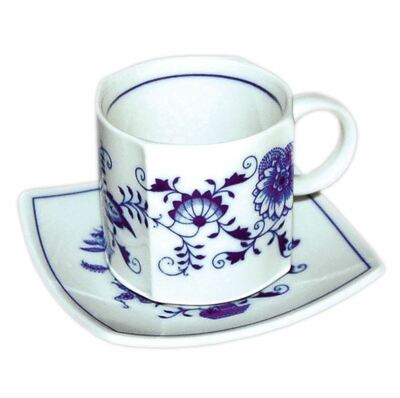 Zwiebelmuster Bohemia Original Tasse Vito 0,21 L + Untertasse 13x13 cm Porzellan