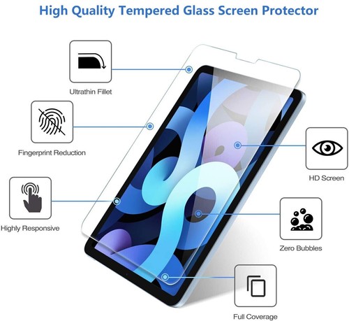 9H Panzerfolie Glas iPad Air 5/ 4 10.9" 2022 2020 Schutzglas Hartglas Full-Cover - Bild 4 von 10