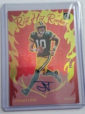 2020 Panini Donruss Jordan Love Red Hot Auto Autograph Rookie Card RC /25