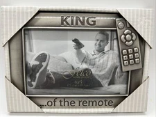 King of the Remote 4 X 6 inch Metal Picture Frame Television Control Fetco NEW!