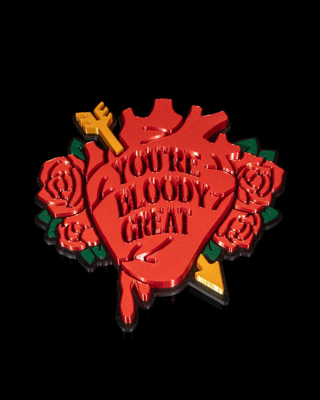 Valentinstag/Jubiläumsgeschenk | Herz und Rosen | Wandbild | süß | Liebe | kitschig