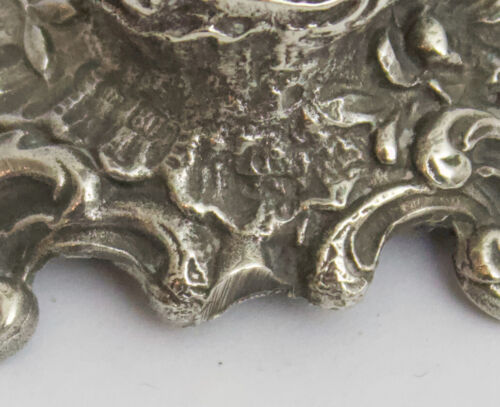 Antique solid silver Rococo miniature vase German C.1900 - Picture 5 of 10