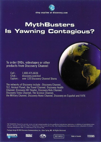 Discovery Channel ~ MythBusters ~ Is Yawning Contagious? ~ DVD ~ FREE Shipping - Picture 2 of 2