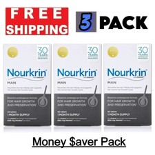 3 X Nourkrin Man For Hair Growth 60 Tablets- FREE SHIPPING