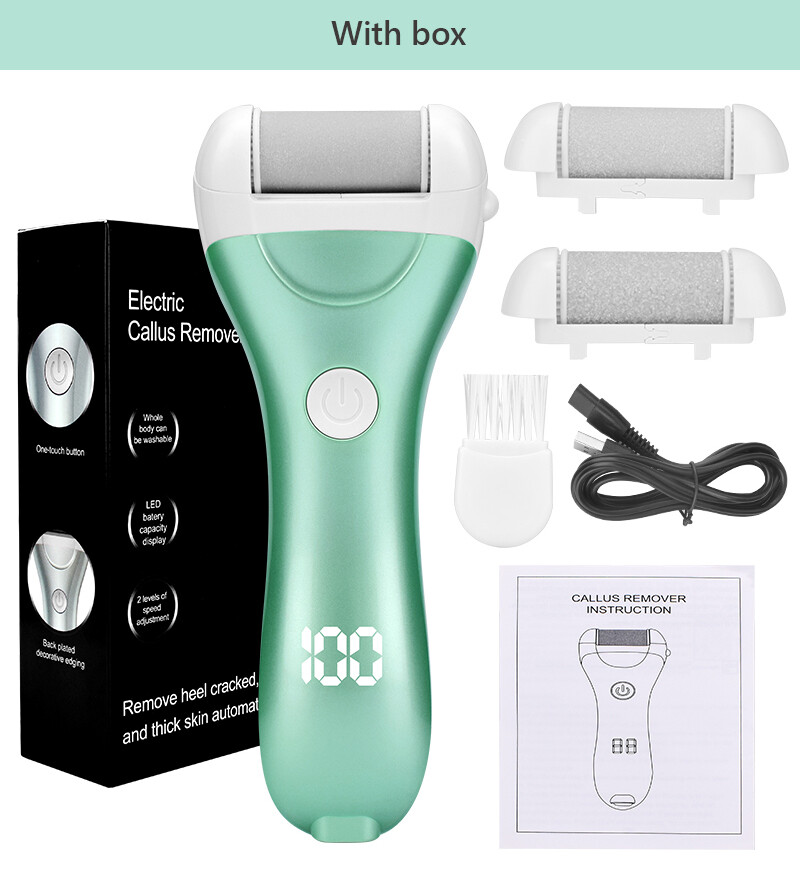 Outil de pedicure professionnel sans fil avec double vitesse et eclairage LED integre