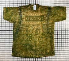 VINTAGE 90s THE LION KING T SHIRT DISNEY all over print tie dye animated movie