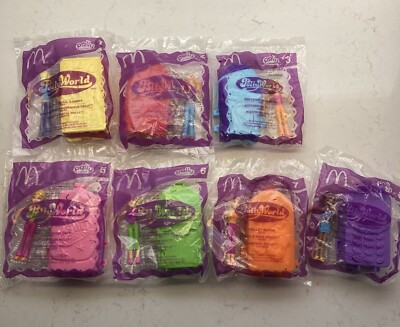 2006 McDonalds Polly World Set Of 7 Missing 1 Toy Only