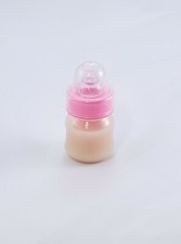 2 Ounce Pink Preemie Sealed Reborn Baby Bottle Faux Formula w/NO HOLE NIPPLE