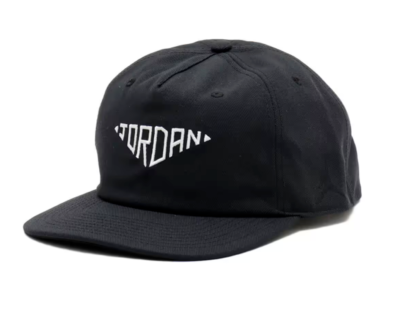 Jordan Pro Nike Air Unstructured Flat Bill M/L Snapback Hat Black
