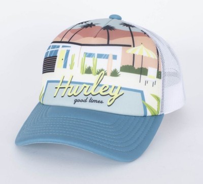 Hurley Women's Trucker Vacay Snapback Cap in Pacific Blue