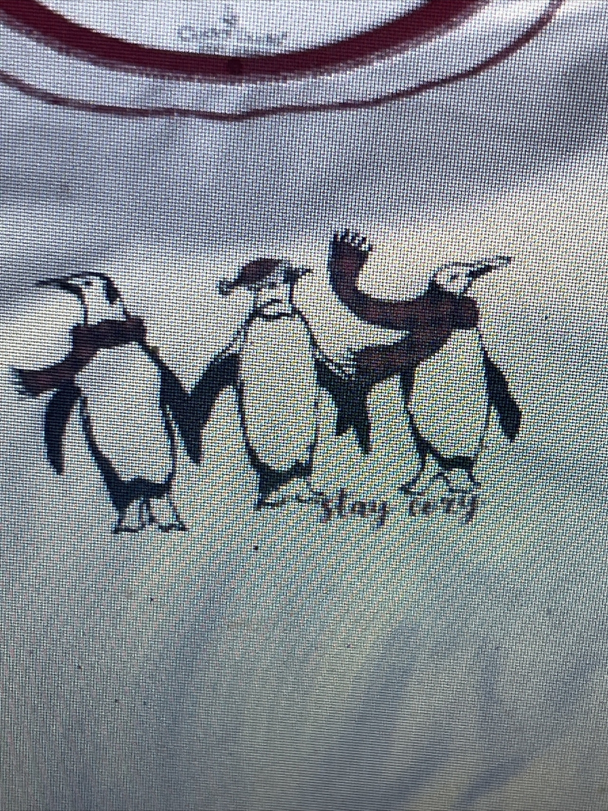 Cuddl Duds 3 Piece Pajamas Set Penguins Red and Black Plaid Socks Size