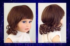 YVETTE Doll Wig - Size 10 BROWN with curls - New Wig, NIP - WS10