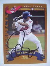 ALEX REQUENA signed INDIANS 2002 Topps Traded baseball card AUTO VENEZUELA #T206