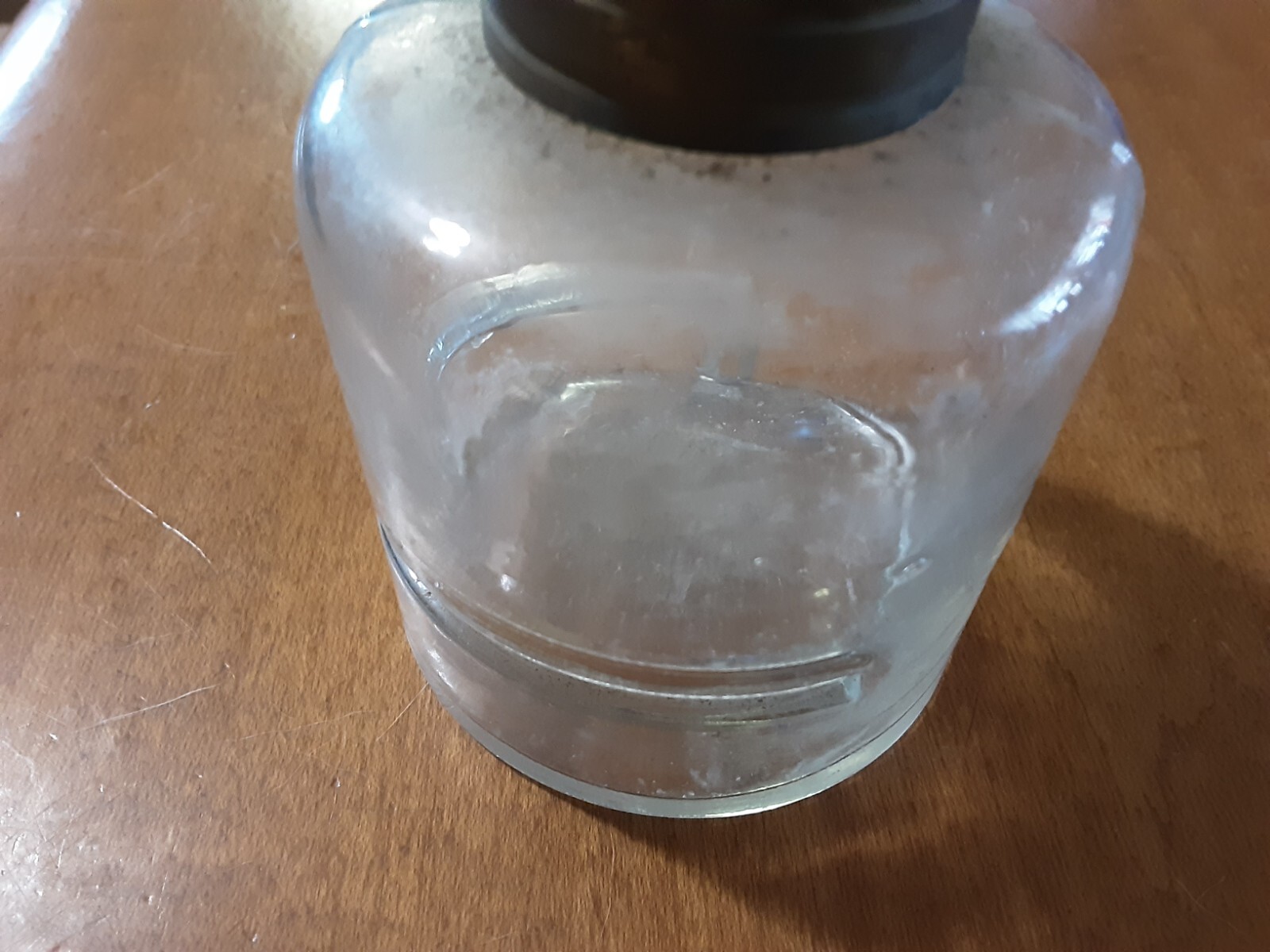 ANTIQUE 1800'S CLEAR GLASS WHALE LARD OIL LAMP RR WITH BURNER 21/2" eBay